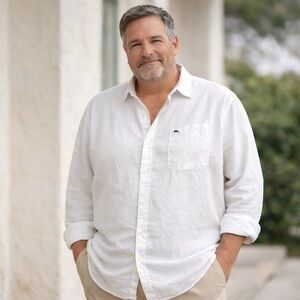 Tommy Bahama White Linen Button Down Shirt Coconut Point XXXL